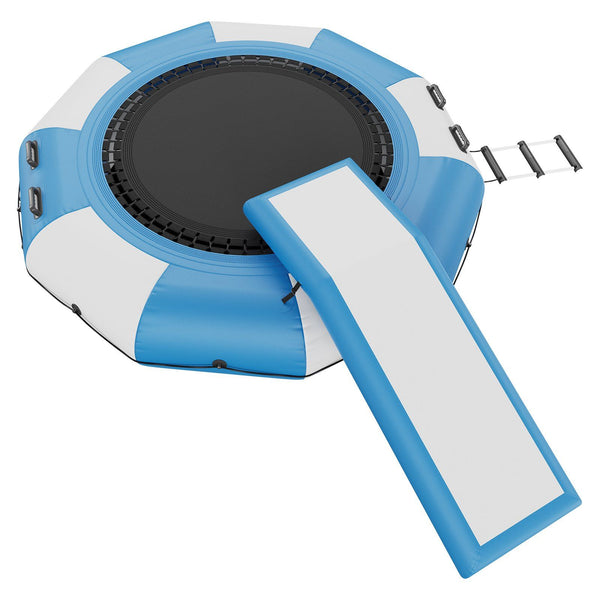 494845571- 10ft floating trampoline with slide. 
