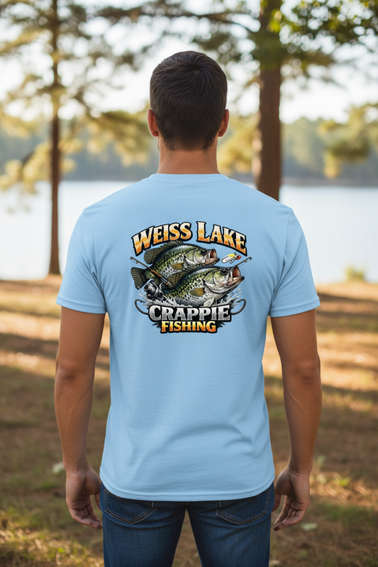 Weiss Lake Crappie Fishing T-Shirt - Premium Soft Cotton Graphic Tee